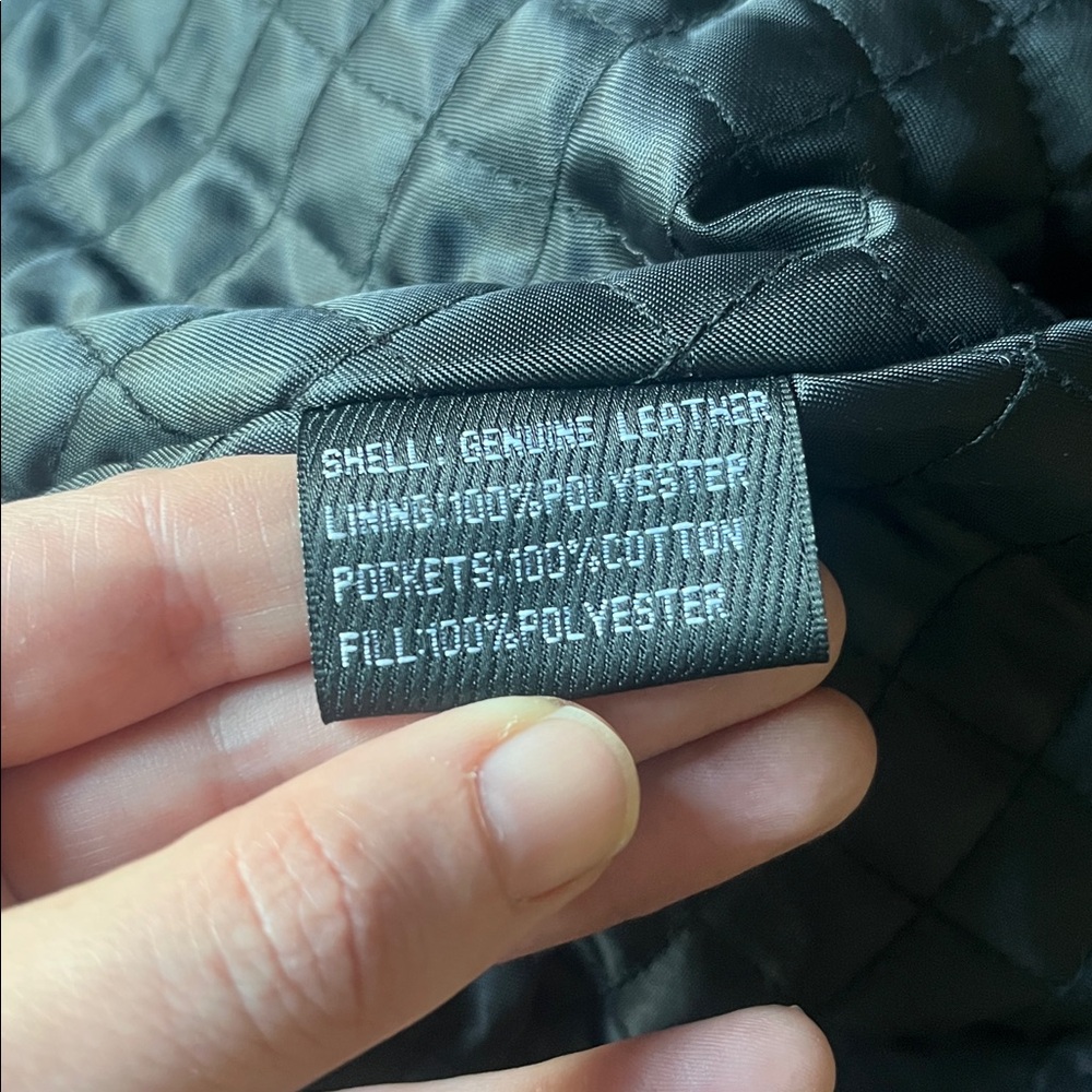 Women's Black Leather Jacket - Picture 4 of 4